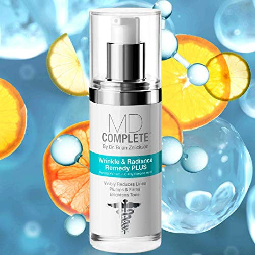 MD Complete Wrinkle Retinol Duo Professional Dermatologist Skincare Includes Wrinkle Radiance Remedy PLUS 10 fl oz and R