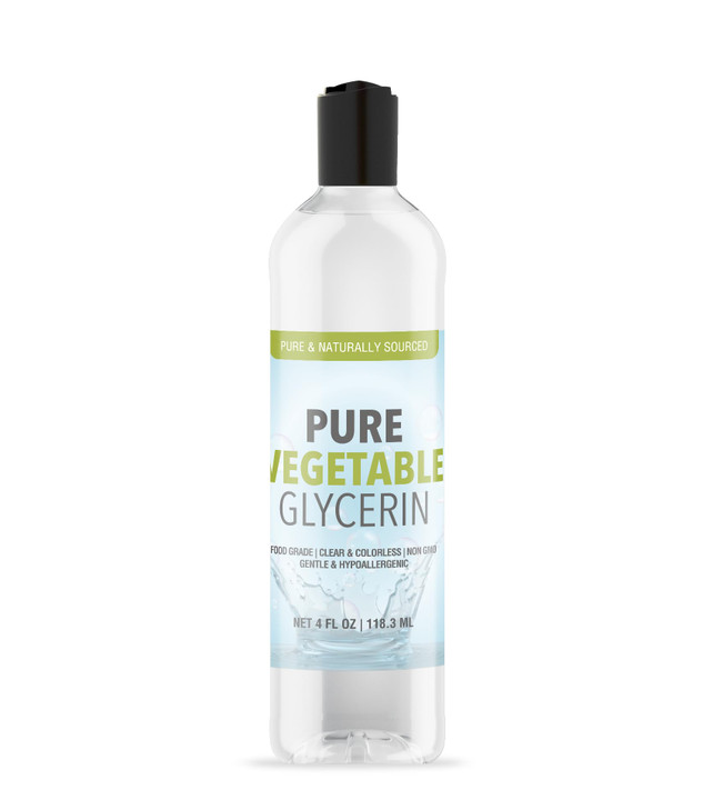 PURE ORIGINAL INGREDIENTS Vegetable Glycerin 4 fl oz Food Grade Vegan Hypoallergenic Odorless Colorless