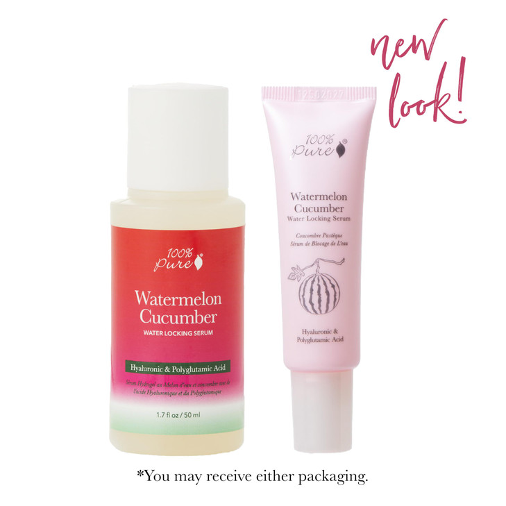 100 PURE Watermelon Cucumber Water Locking Serum for Face Moisturizing Glow Skin Care Hyaluronic Acid Boost to Replenish
