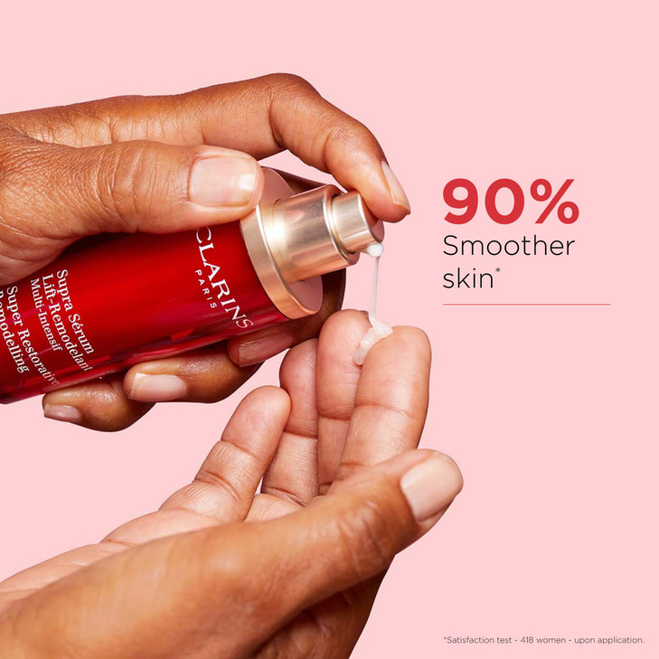 Clarins Super Restorative Remodelling AntiAging Serum For Mature Skin Weakened By Hormonal Changes ReplenishesIlluminate