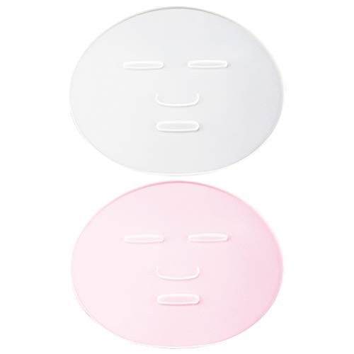 LEORX 2Pcs Face Mask Maker Plate Silicone Reusable Facemask Seaweed Mud Mask Making Mold Facial Care Makeup Tool for Wom