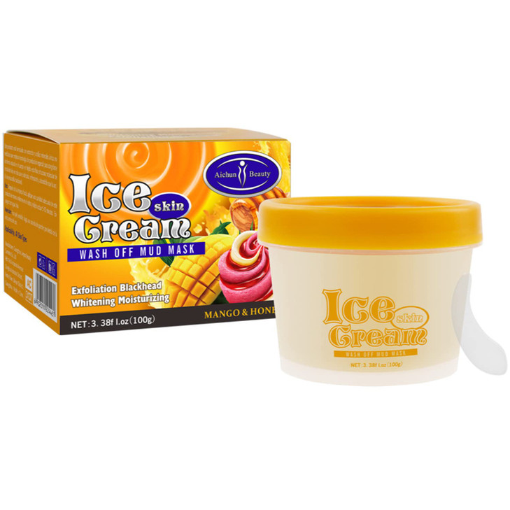 AICHUN BEAUTY Ice Cream Facial Wash Off Mud Mask OilControl Deep Cleaning Moisturizing Exfoliation Blackhead Skin Care 1