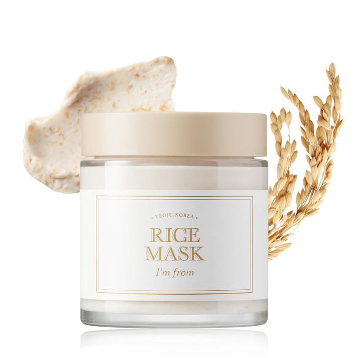 Im from Rice Mask 388 Oz Gentle Exfoliating Wash Off Facial Mask for Dull Rough Skin Pore Clearing Remove Dead Skin Cell