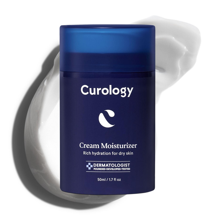 Curology Cream Moisturizer Rich Hydrating Face Lotion for Dry Skin with Shea Butter and Hyaluronic Acid 17 fl oz