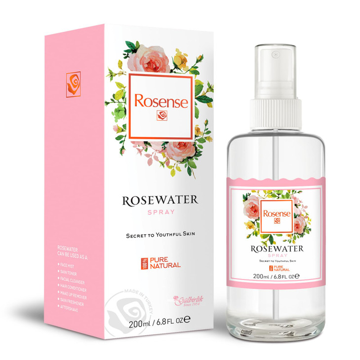 Rosense Glass Bottle Rosewater Hydrating Facial TonerRose Water Face Mist 68 Oz