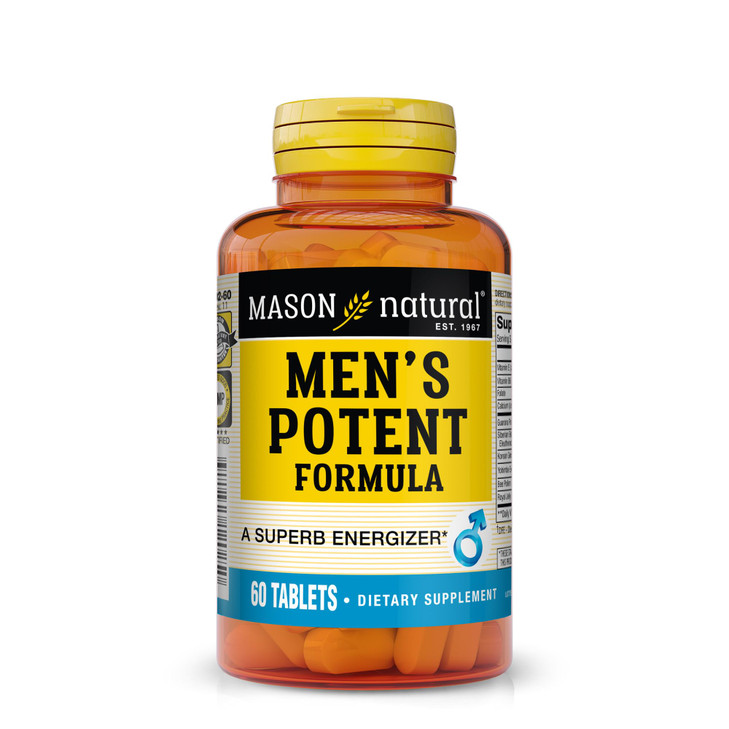 Mason Natural Men's Potent Formula, Energy, Stamina & Endurance Support, Herbal Performance Supplement for Men, 60 Tablets online at globaldelivered