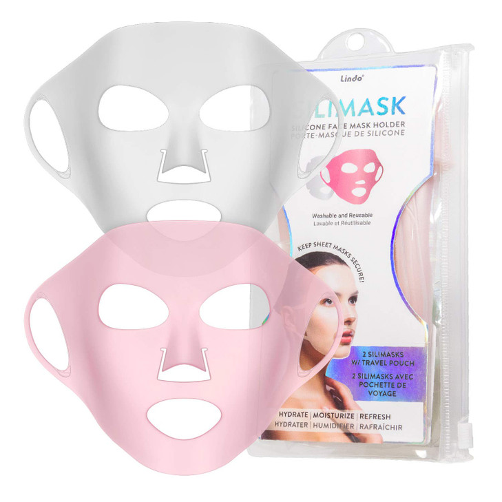 Lindo Silimask Reusable AntiWrinkle Silicone Face Mask Holder for Sheet Masks Moisturizing Facial Mask Cover Prevent Eva