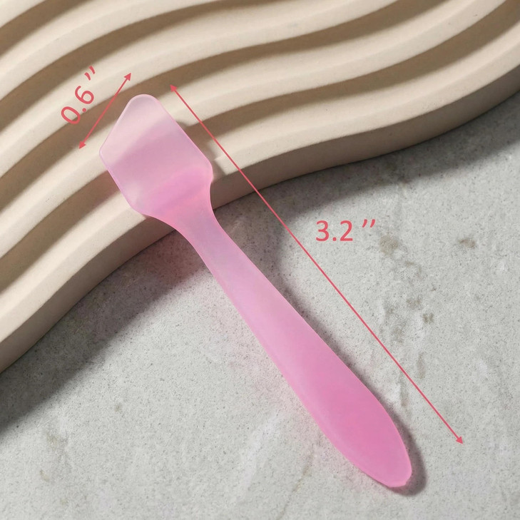 ericotry 100PCS Disposable Plastic Mini Cosmetic Spatula Scoop Cosmetic Skin Care Facial Cream Spatulas for Mixing and S