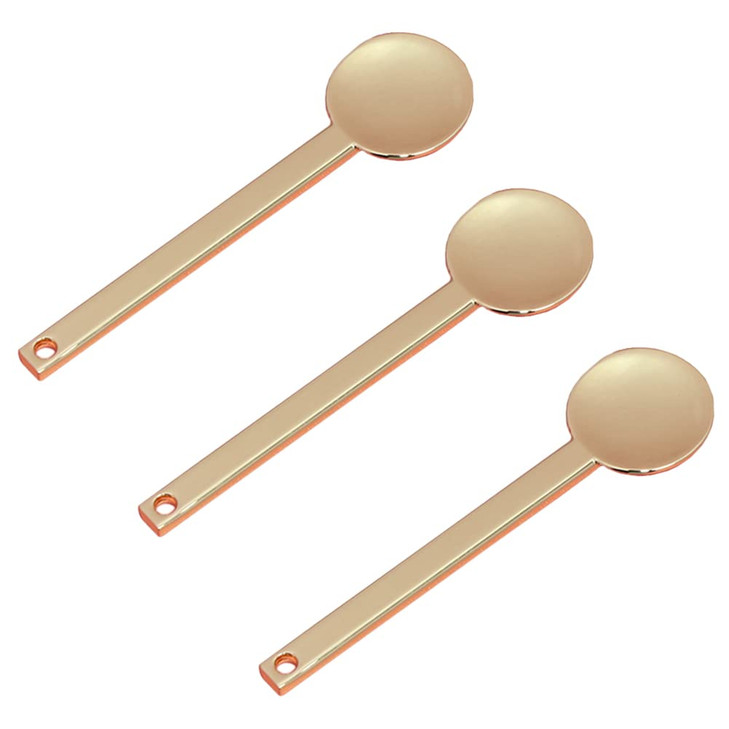 3Pcs Round Metal Cosmetic Spoon Spatulas Makeup Spatula Eye Cream Spoon Beauty Scoop Mini Spoon Makeup Beauty Spoons Min