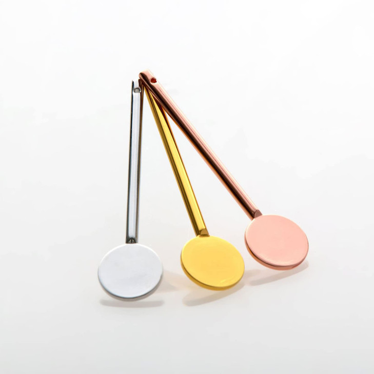 3Pcs Round Metal Cosmetic Spoon Spatulas Makeup Spatula Eye Cream Spoon Beauty Scoop Mini Spoon Makeup Beauty Spoons Min