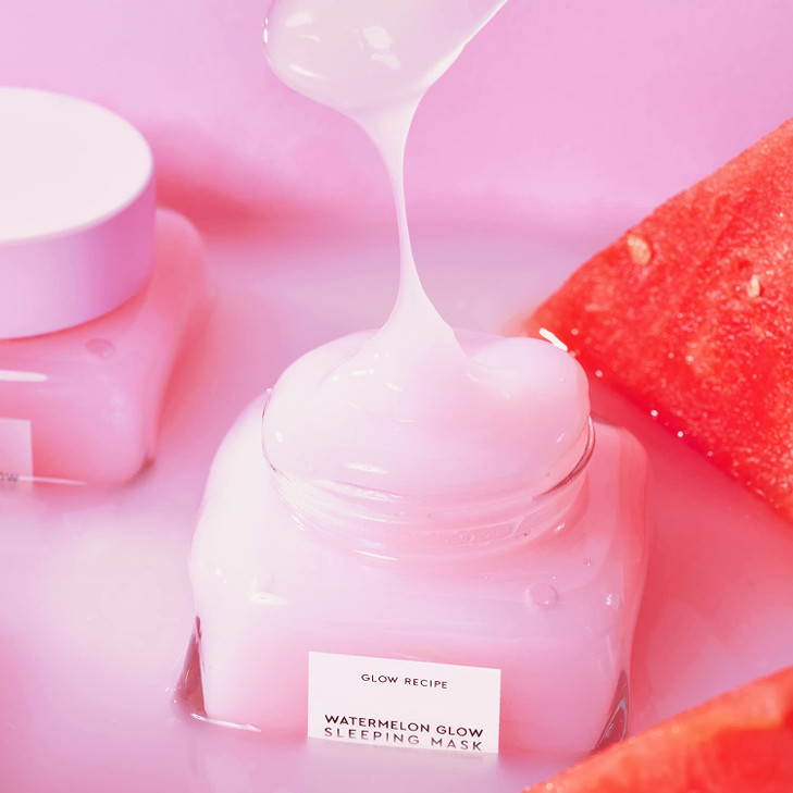 Glow Recipe Mini Watermelon Sleeping Mask Hydrating Pore Refining Overnight Face Mask with AHAs Hyaluronic Acid Pumpkin