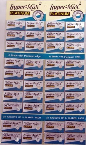 Super-max Razor Platinum Blades 20 Tucks of 5 Blades Each online at globaldelivered