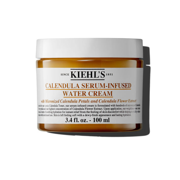 Kiehls Calendula Serum Infused Water Cream Soothing Gel Moisturizer for All Skin Types Visibly Evens Skin Tone Boosts Ra