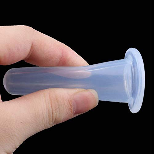 Aeyistry 4Pcs Cupping Facial Set for Face and Eye Cupping Massage Facial Cupping Set Silicone Cups with Exfoliating Brus