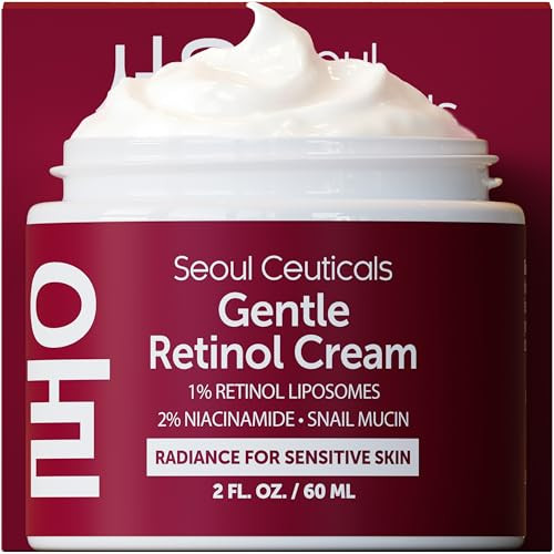SeoulCeuticals 1 Korean Retinol Night Cream 975 Snail Mucin 2 Niacinamide Moisturizer for Face Gentle K Beauty for Sensi