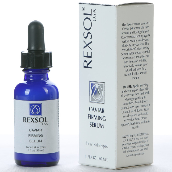 REXSOL Caviar Firming Serum With Aloe Vera Caviar Extract Ginseng Root Extract Helps renew youthful radiance and smooths