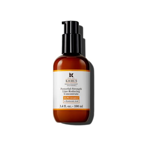 Kiehls PowerfulStrength 125 Vitamin C Serum LineReducing Concentrate for Face Boosts Radiance Firmness Smooths Plumps Sk