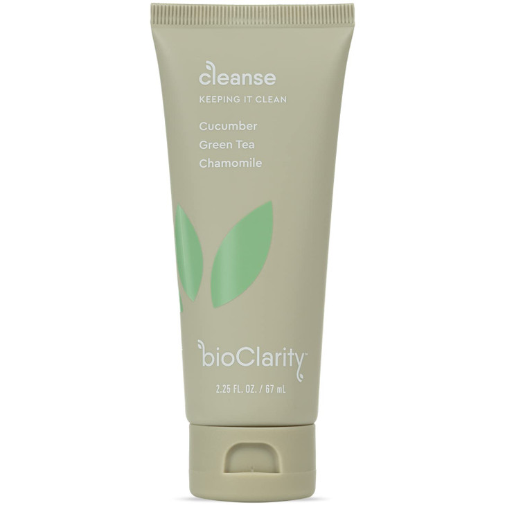 BioClarity Face Cleanser 100 Vegan Gentle Wash with Cucumber Green Tea and Chamomile for Sensitive Oily Skin Natural Ing