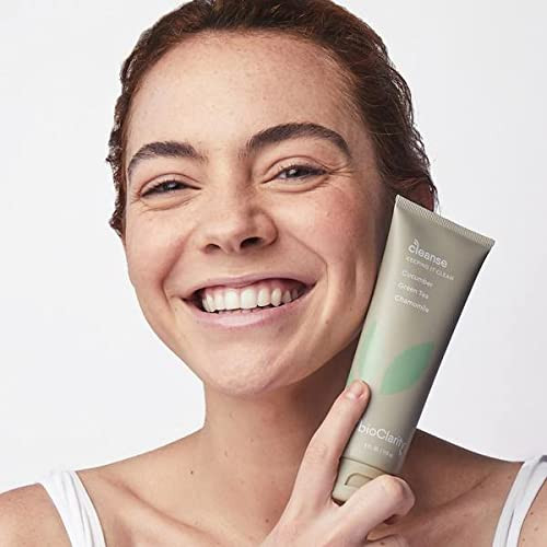 BioClarity Face Cleanser 100 Vegan Gentle Wash with Cucumber Green Tea and Chamomile for Sensitive Oily Skin Natural Ing