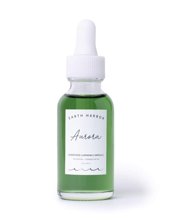 Earth Harbor AURORA Superfood Luminance Ampoule 100 Botanical Skin Treatment Calm and Illuminate Seaweed Cannabis Sativa