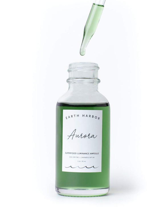 Earth Harbor AURORA Superfood Luminance Ampoule 100 Botanical Skin Treatment Calm and Illuminate Seaweed Cannabis Sativa