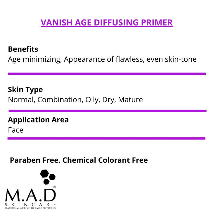 MAD Skincare AntiAging Vanish Age Diffusing Primer Gently Tinted