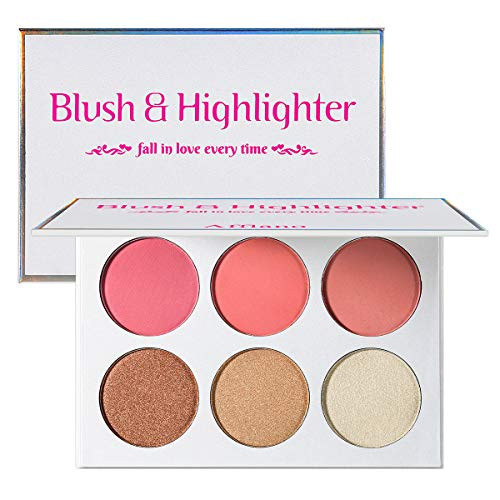 Blusher Illuminator Highlighter Bronzer Powder Contour Collection Set 3 Blusher 3 Highlighter Powder Palette Perfect for