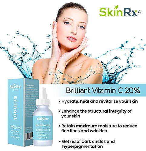 Vitamin C Serum with Hyaluronic Acid Vitamin E Collagen Formula BIG 2OZ Bottle Tightens Brightens and Hydrates Skin for