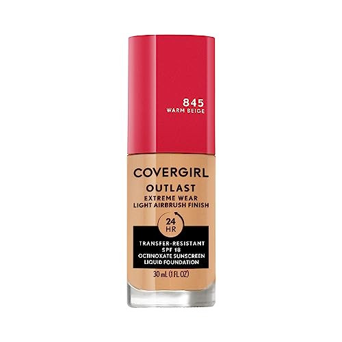 Covergirl Outlast Extreme Wear 3in1 Full Coverage Liquid Foundation SPF 18 Sunscreen Warm Beige 1 Fl Oz