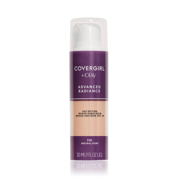 COVERGIRL Advanced Radiance Age Defying Foundation Makeup Natural Ivory 1 oz packaging may vary