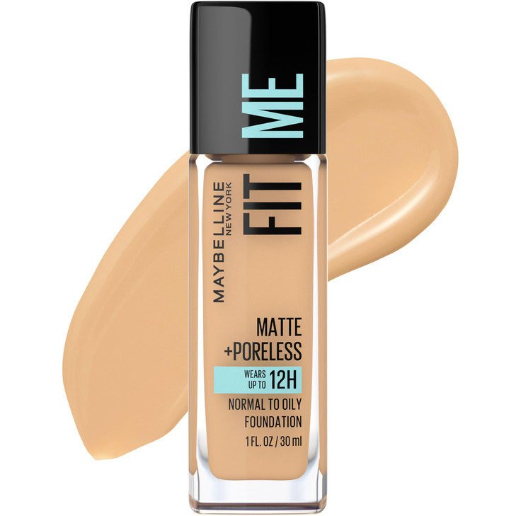 Maybelline Fit Me Matte Poreless Liquid OilFree Foundation Makeup Rich Tan 1 Count Packaging May Vary