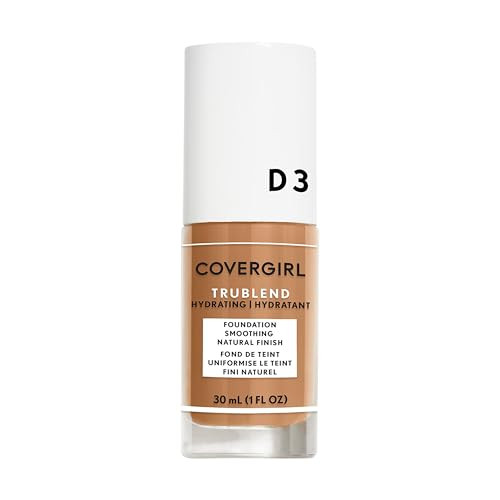 COVERGIRL truBlend Liquid Foundation Makeup Honey Beige D3 1 oz packaging may vary