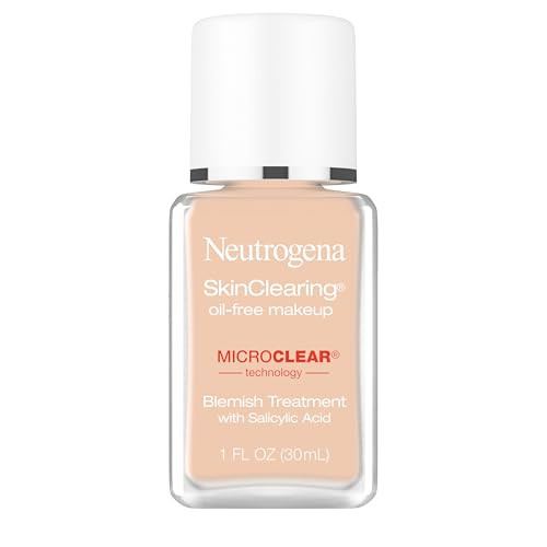 Neutrogena SkinClearing OilFree Acne and Blemish Fighting Liquid Foundation with5 Salicylic Acid Acne Medicine Shine Con