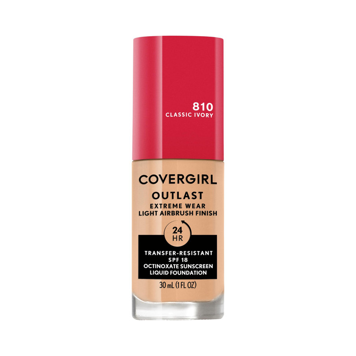 Covergirl Outlast Extreme Wear 3in1 Full Coverage Liquid Foundation SPF 18 Sunscreen Classic Ivory 1 Fl Oz