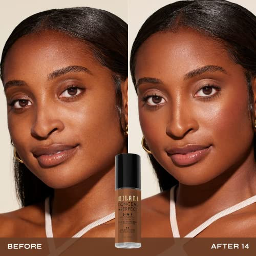 Milani Conceal Perfect 2in1 Foundation Concealer for a Flawless Complexion Under Eye Corrector Cover Redness and Imperfe