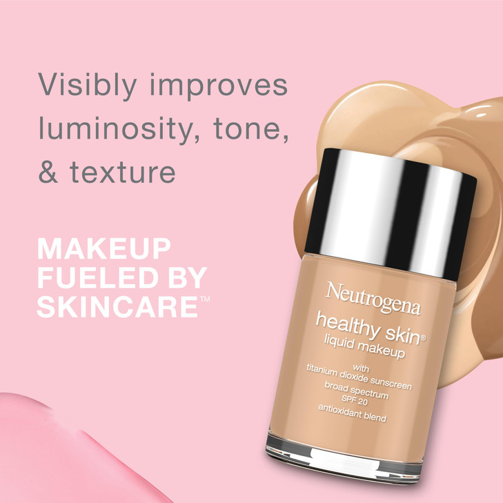 Neutrogena Healthy Skin Liquid Makeup FoundationBroad Spectrum SPF 20 SunscreenLightweight Flawless Coverage Foundation