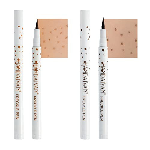 4 PCS Freckle PenNatural Lifelike Faux Fake Freckles Makeup PenWaterproof Long Lasting Quick Dry 01 Light Brown02 Natura