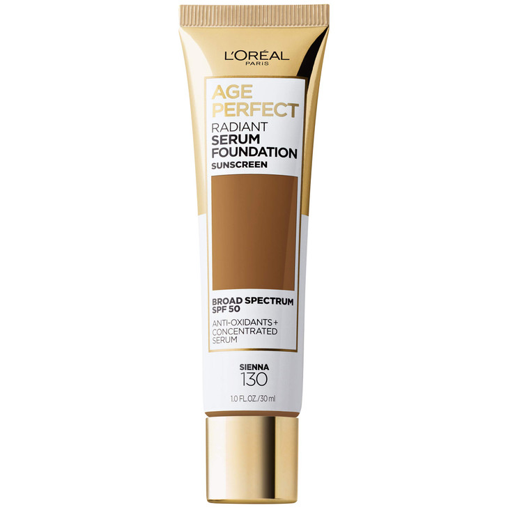 LOreal Paris Age Perfect Radiant Serum Foundation with SPF 50 Sienna 1 Ounce