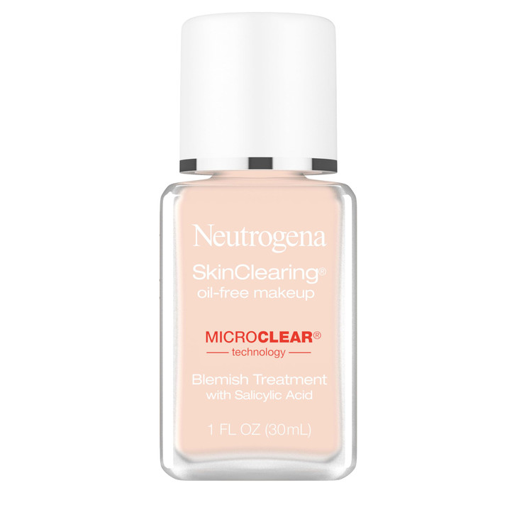 Neutrogena SkinClearing OilFree Acne and Blemish Fighting Liquid Foundation with5 Salicylic Acid Acne Medicine Shine Con