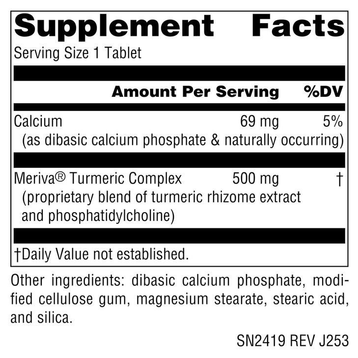 Source Naturals Turmeric with Meriva, Eases Discomfort from Everyday Activities* - 500mg, 30 Tablets online at globaldelivered
