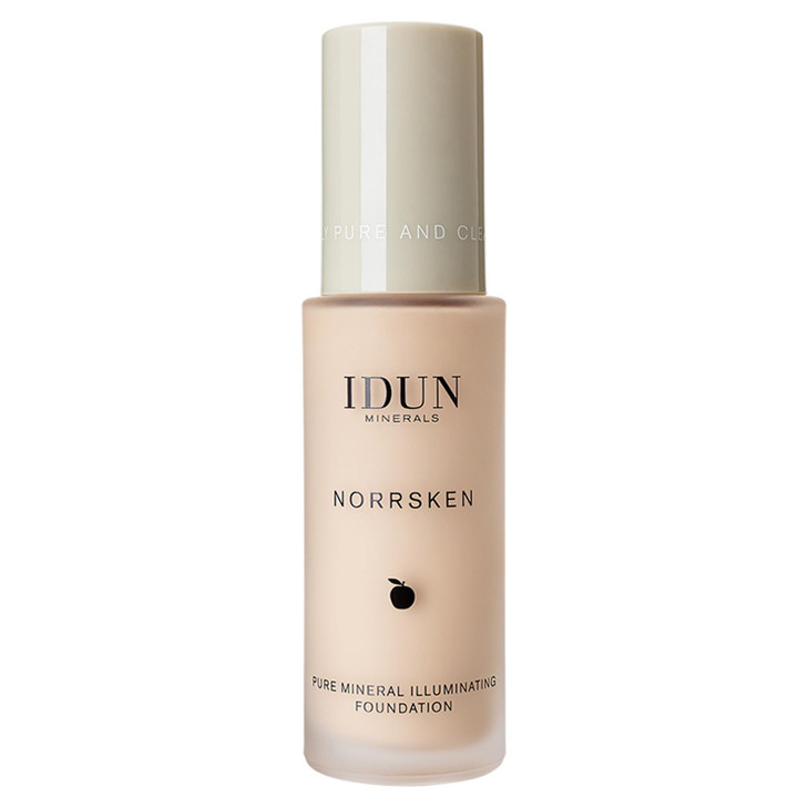IDUN Minerals Liquid Norrsken Foundation Silky Smooth Coverage Luminous Dewy Finish for Dry and Dull Skin Water Resistan