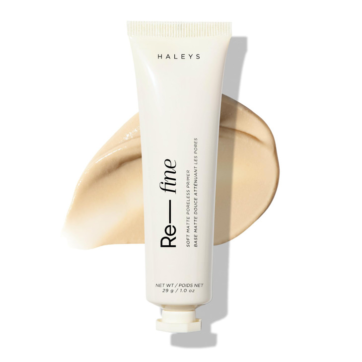 HALEYS Beauty Refine Soft Matte Poreless Primer Lightweight Makeup Gripping Base That Extends Smooths Blurs Face Makeup