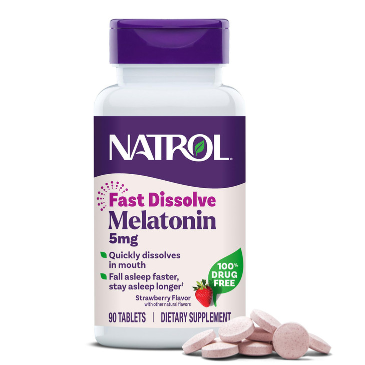 Natrol 5mg Fast Dissolve Tablets Melatonin Strawberry Flavor online at globaldelivered
