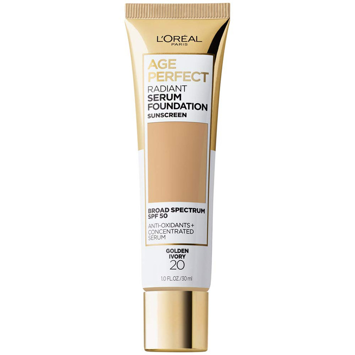 LOreal Paris Age Perfect Radiant Serum Foundation with SPF 50 Golden Ivory 1 Ounce