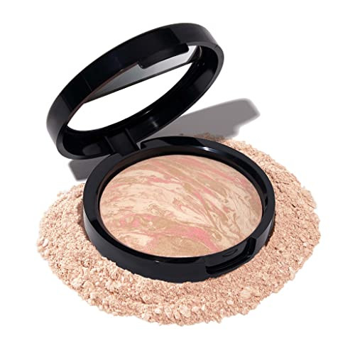 LAURA GELLER NEW YORK AwardWinning Baked BalancenBrighten Color Correcting Powder Foundation Porcelain Buildable Light t