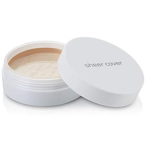 Sheer Cover Perfect Shade Mineral Foundation Makeup Kit w Free Foundation Brush Medium Shade Powder Makeup Best Full Cov