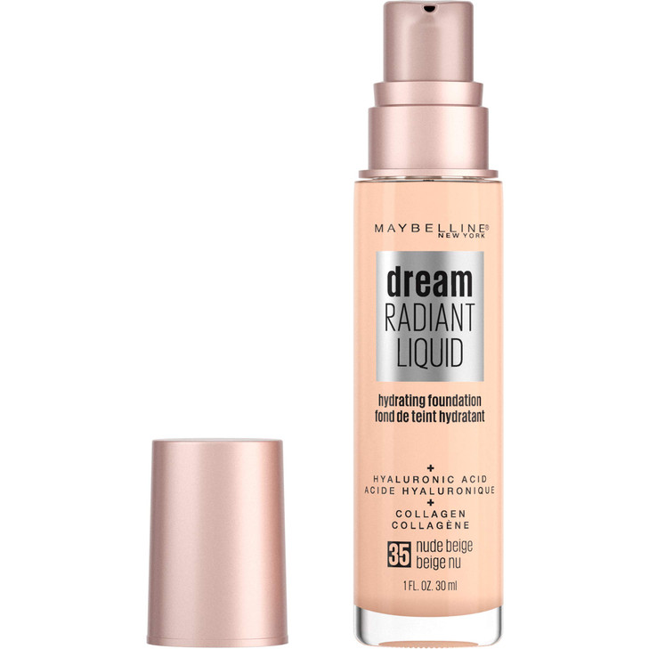 Maybelline Dream Radiant Liquid Medium Coverage Hydrating Makeup Lightweight Liquid Foundation Nude Beige 1 Count