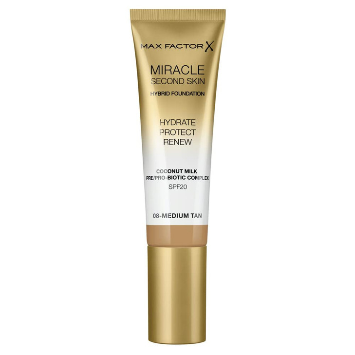 Max Factor Miracle Second Skin Foundation SPF 2008 Medium Tan Foundation Women 101 oz