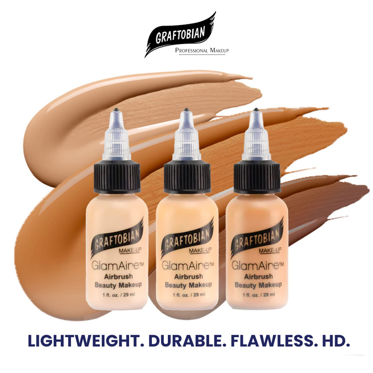 GlamAire Airbrush Makeup by Graftobian High Definition Airbrush Foundation Professional Formula for LongLasting Wear For