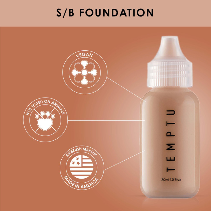 TEMPTU SB SiliconeBased Airbrush Foundation Professional LongWear Liquid Makeup Sheer To Full Coverage For A Hydrated He